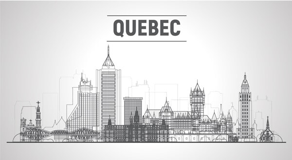 Québec - Un skyline de la ville de Québec